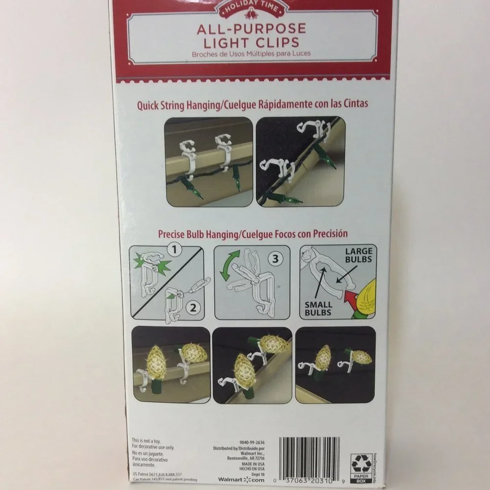 ALL Purpose Light Clips Holders Holiday 100 Pieces